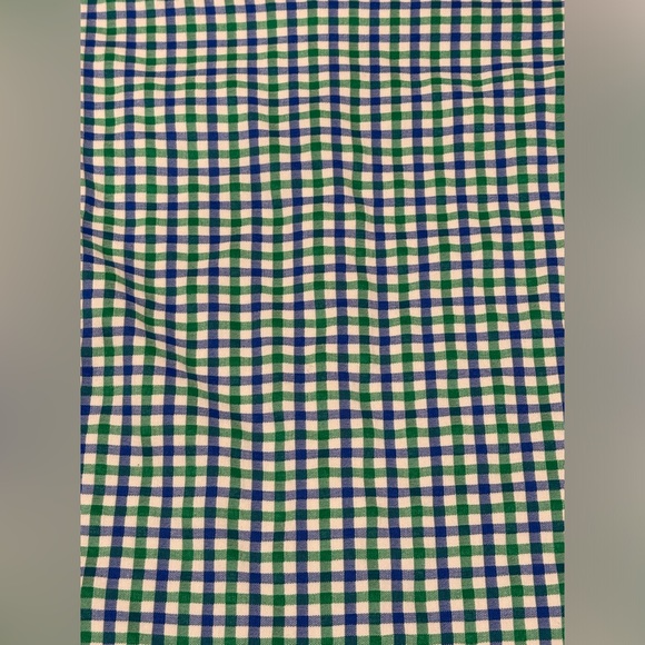 Elle Blue, Green, & White Gingham Print Midi Short Sleeve Dress Size M - Picture 3 of 16